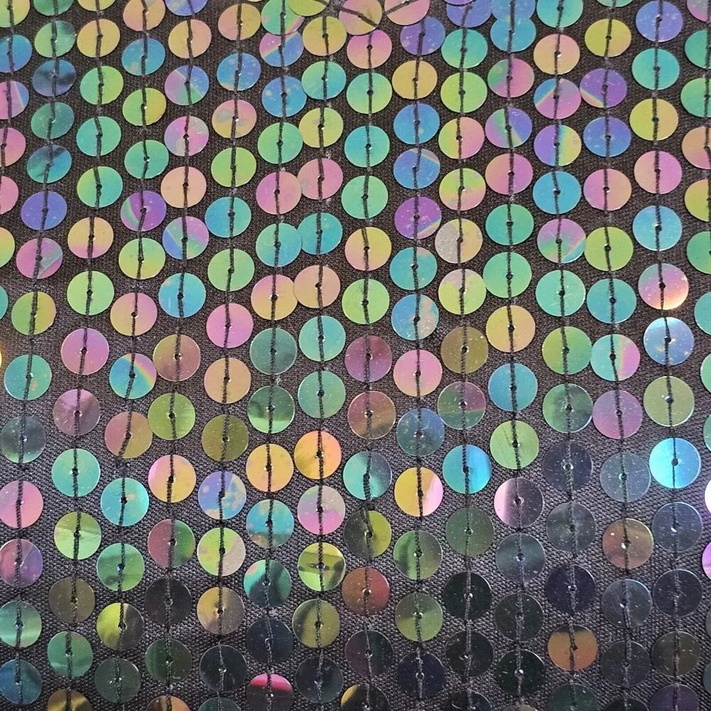 Vintage 90s Womens Sz 8 Mermaid Sequins‎ Sparkle Cocktail Dress Bodycon Sexy - Picture 3 of 15